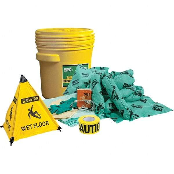 Brady SPC Sorbents - 17 Gal Capacity Chemical Spill Kit - 20 Gal Polyethylene Drum - Industrial Tool & Supply