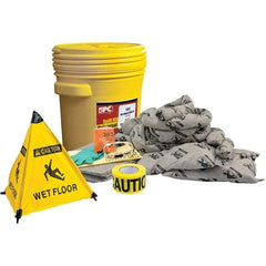 Brady SPC Sorbents - 17 Gal Capacity Universal Spill Kit - 20 Gal Polyethylene Drum - Industrial Tool & Supply