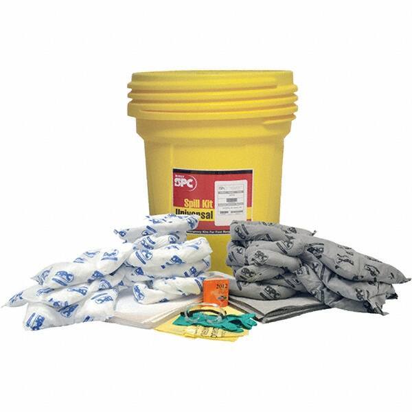 Brady SPC Sorbents - 29 Gal Capacity Oil Only & Universal Spill Kit - 30 Gal Polyethylene Drum - Industrial Tool & Supply