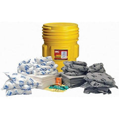 Brady SPC Sorbents - 65 Gal Capacity Oil Only & Universal Spill Kit - 65 Gal Polyethylene Drum - Industrial Tool & Supply