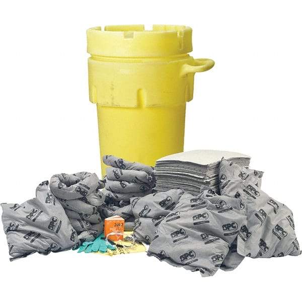 Brady SPC Sorbents - 75 Gal Capacity Universal Spill Kit - 95 Gal Polyethylene Drum - Industrial Tool & Supply