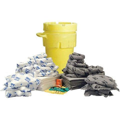 Brady SPC Sorbents - 77 Gal Capacity Oil Only & Universal Spill Kit - 95 Gal Polyethylene Drum - Industrial Tool & Supply