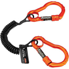 Ergodyne - Polyurethane Hard Hat Lanyard - Carabiner Attachment, Black, Compatible with All Hard Hats - Industrial Tool & Supply
