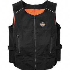 Ergodyne - Size L/XL, Black Cooling Vest - 40 to 52" Chest, Zipper, Poly-Cotton - Industrial Tool & Supply