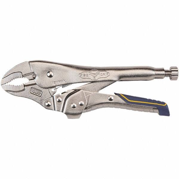 Irwin - Locking Pliers Plier Type: Locking Pliers Jaw Style: Long Nose Curved w/Wire Cutter - Industrial Tool & Supply