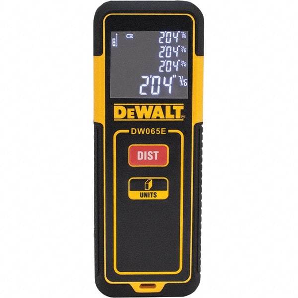 DeWALT - Laser & Ultrasonic Distance Finders Type: Laser Maximum Distance (Feet): 65.00 - Industrial Tool & Supply