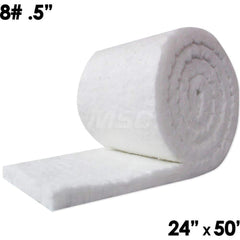 Blanket Insulation; Material: Fiber; Ceramic; Density (Lb./Cu. Ft.): 8; Shape: Roll; Thickness: 0.5; Length (Inch): 600; Width (Inch): 24