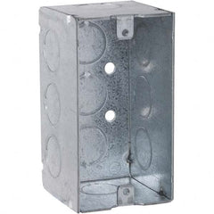 Hubbell-Raco - 4 x 2-1/8 x 2.188" Steel Rectangular Device Box - Industrial Tool & Supply
