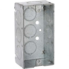Hubbell-Raco - 4 x 2-1/8 x 1.563" Steel Rectangular Device Box - Industrial Tool & Supply