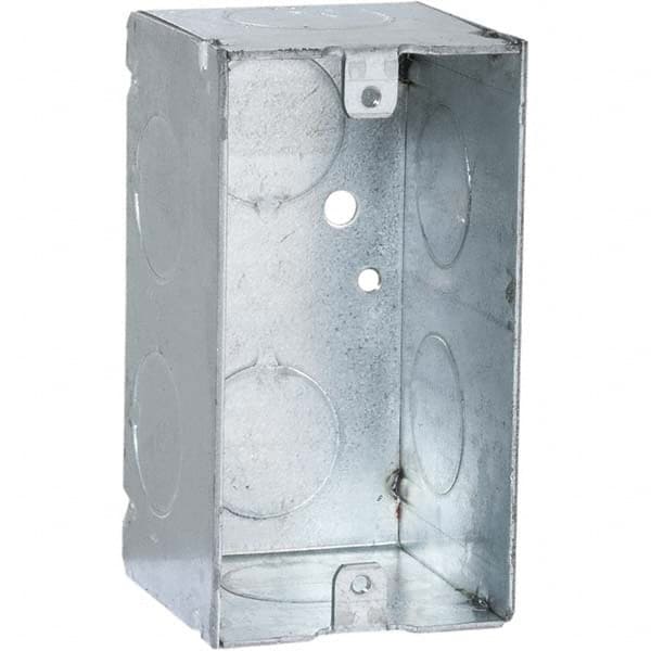 Hubbell-Raco - 4 x 2.11 x 2.2" Steel Rectangular Device Box - Industrial Tool & Supply