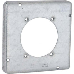 Hubbell-Raco - 4.69 x 4.688 x 1/2" Steel Square Device Box - Industrial Tool & Supply