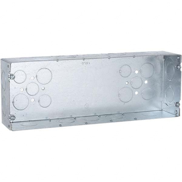 Hubbell-Raco - 4-1/2 x 12-1/4 x 2-1/2" Steel Rectangular Device Box - Industrial Tool & Supply