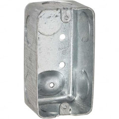 Hubbell-Raco - 4 x 2-1/8 x 1-7/8" Steel Rectangular Device Box - Industrial Tool & Supply