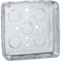 Hubbell-Raco - 4 x 4 x 1.313" Steel Square Device Box - Industrial Tool & Supply