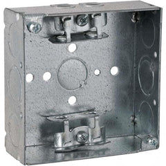 Hubbell-Raco - 4 x 4 x 1.563" Steel Square Device Box - Industrial Tool & Supply