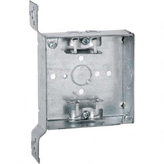 Hubbell-Raco - 6.88 x 4-3/8 x 1.563" Steel Square Device Box - Industrial Tool & Supply