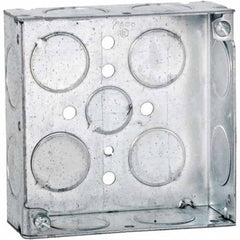 Hubbell-Raco - 4 x 4 x 1.563" Steel Square Device Box - Industrial Tool & Supply