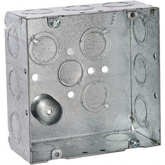 Hubbell-Raco - 4.69 x 4.688 x 2.188" Steel Square Device Box - Industrial Tool & Supply