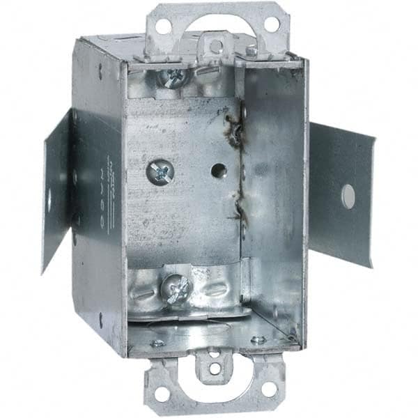 Hubbell-Raco - 4.22 x 3.406 x 2-1/2" Steel Rectangular Device Box - Industrial Tool & Supply
