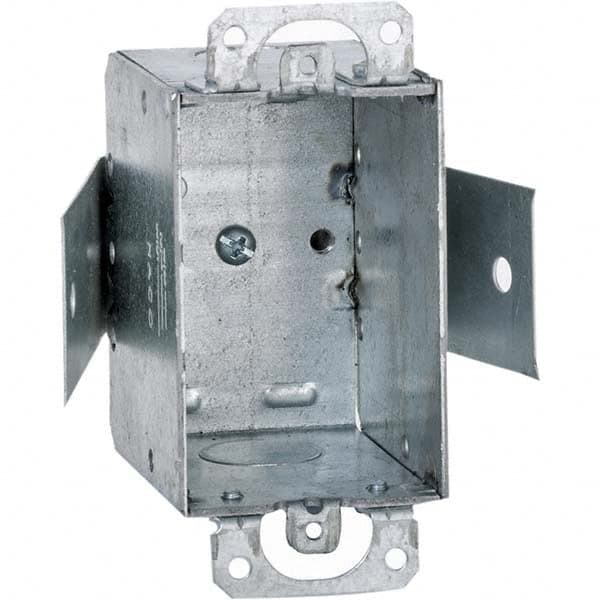 Hubbell-Raco - 4.22 x 3 x 2-1/2" Steel Rectangular Device Box - Industrial Tool & Supply