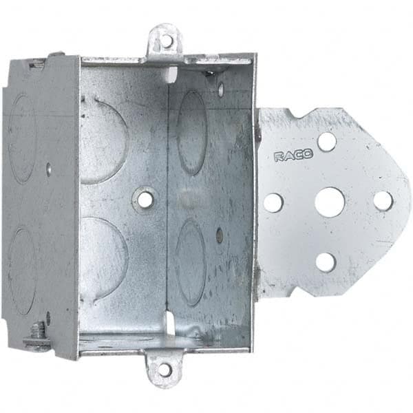 Hubbell-Raco - 3.38 x 3.969 x 2-1/2" Steel Rectangular Device Box - Industrial Tool & Supply