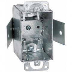 Hubbell-Raco - 4.22 x 3.406 x 2-1/2" Steel Rectangular Device Box - Industrial Tool & Supply