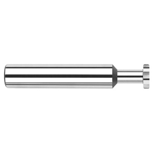 0.5000″ (1/2″) Cutter Diameter × 0.0050″ Radius × 0.0250″ Width × 0.7500″ (3/4″) Neck Length Carbide Corner Radius Standard Keyseat Cutter, 8 Flutes - Exact Industrial Supply