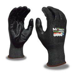 Puncture-Resistant Gloves:  Size  2X-Large,  ANSI Cut  A5,  ANSI Puncture  3,  Polyurethane,   ™HPPG ™ High Performance Polyethylene Graphene Black,  Palm & Fingertips Coated,  Engineered Yarn Lined,  High Performance Polyethylene Graphene (HPPG) Back,  P