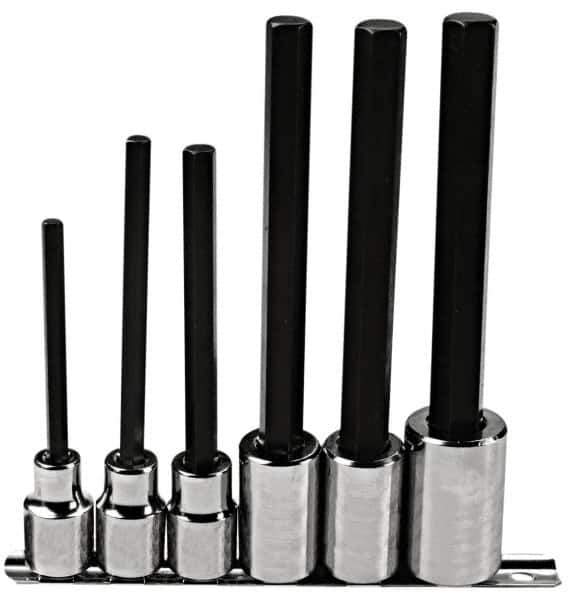 Proto - 6 Piece 1/2" Drive Inch Hex Bit Socket Set - 1/4 to 5/8" Hex - Industrial Tool & Supply
