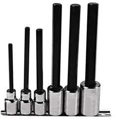 Proto - 6 Piece 1/2" Drive Inch Hex Bit Socket Set - 1/4 to 5/8" Hex - Industrial Tool & Supply