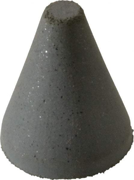 Cratex - 1" Max Diam x 1-1/4" Long, Taper, Rubberized Point - Coarse Grade, Silicon Carbide, 1/4" Arbor Hole, Unmounted - Industrial Tool & Supply