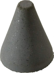 Cratex - 1" Max Diam x 1-1/4" Long, Taper, Rubberized Point - Coarse Grade, Silicon Carbide, 1/4" Arbor Hole, Unmounted - Industrial Tool & Supply