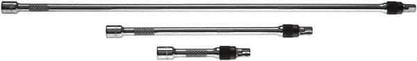 SK - 3/8" Drive Socket Locking Extension Set - 3 Pieces, Includes 7-1/2, 13-1/2, 19-1/2" Lengths - Industrial Tool & Supply