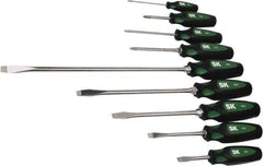 SK - 9 Piece Phillips & Slotted Screwdriver Set - Bit Sizes: Philips #0 to #2 - Industrial Tool & Supply