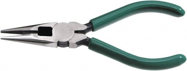 SK - 6-1/2" OAL, 3-1/2" Jaw Length x 5/8" Jaw Width, Long Nose Side Cutting Chain Nose Pliers - Industrial Tool & Supply