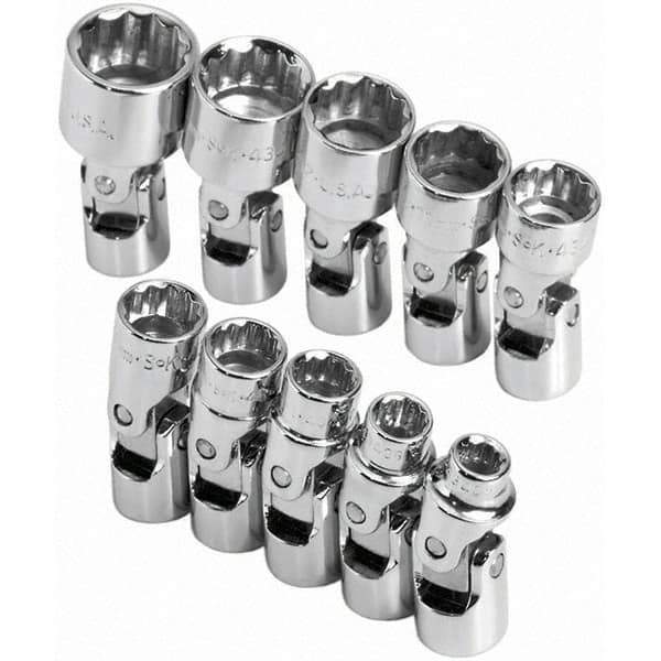 SK - 1/4" Drive Standard Socket Set - 5 to 14mm, Metric Measurement Standard - Industrial Tool & Supply