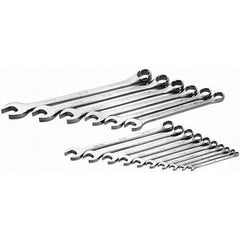 SK - 16 Piece, 1/4 to 1-1/4", Combination Wrench Set - Inch System of Measurement, Chrome Finish - Industrial Tool & Supply