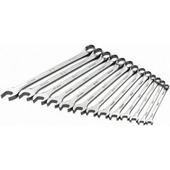 SK - 13 Piece, Combination Wrench Set - Metric System of Measurement, Chrome Finish - Industrial Tool & Supply