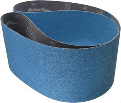 Norton - 6" Wide x 60" OAL, 40 Grit, Zirconia Alumina Abrasive Belt - Zirconia Alumina, Coarse, Coated, Y Weighted Cloth Backing, Dry, Series R821 - Industrial Tool & Supply