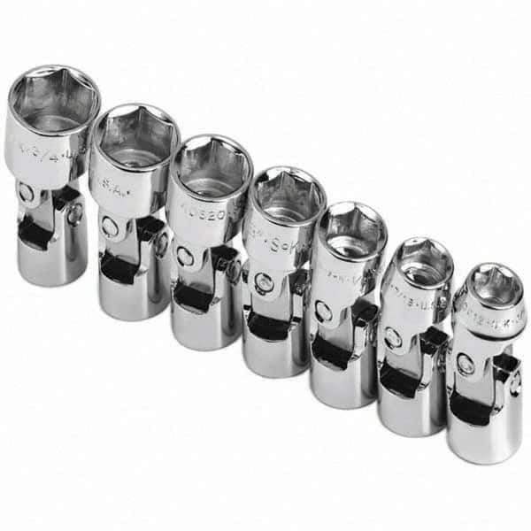 SK - 3/8" Drive Standard Socket Set - 3/8 to 3/4", Inch Measurement Standard - Industrial Tool & Supply