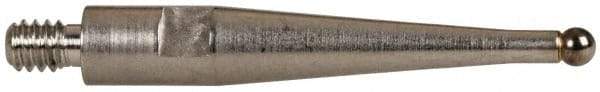 TESA Brown & Sharpe - 2mm Ball Diam, Carbide, Ball Test Indicator Contact Point - 1/2" Contact Point Length, Use with Brown & Sharpe TESATAST Dial Test Indicators - Industrial Tool & Supply