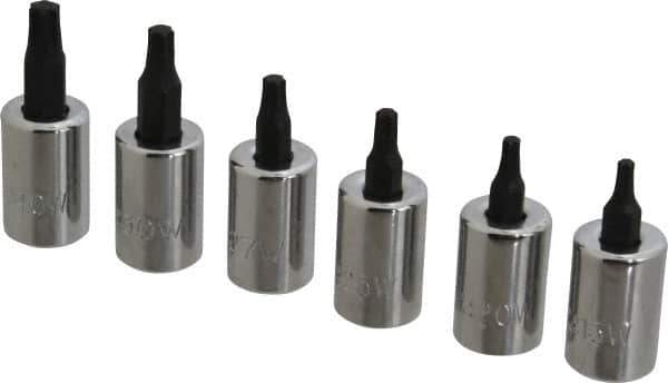 Proto - 6 Piece 3/8" Drive Torx Bit Socket Set - T15 to T40 Torx - Industrial Tool & Supply