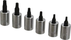 Proto - 6 Piece 3/8" Drive Torx Bit Socket Set - T15 to T40 Torx - Industrial Tool & Supply