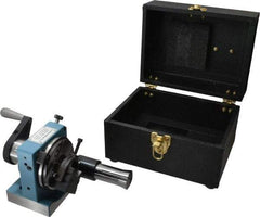 Harig - 5C Compatible, 24 Increment, Horizontal Combination V-Block & Collet Indexer - 3" High Center, 1" Max Collet Capacity, 4" Wide x 3-1/2" Deep Base, 5-5/8" Overall Height, Manual & Motorized Operation - Industrial Tool & Supply