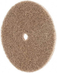 3M - 6" Medium Grade Deburring Disc - 1/2" Center Hole, Arbor Connection, Tan, 4,000 Max RPM - Industrial Tool & Supply