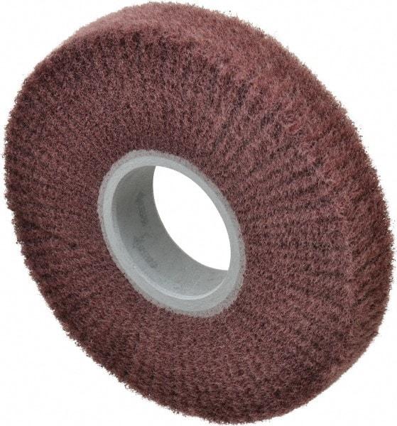 3M - 6" Diam Aluminum Oxide Finishing Flap Wheel - 2" Hole, 1" Wide, Density 5, Nonwoven, Fine Grade, 3,400 Max RPM - Industrial Tool & Supply
