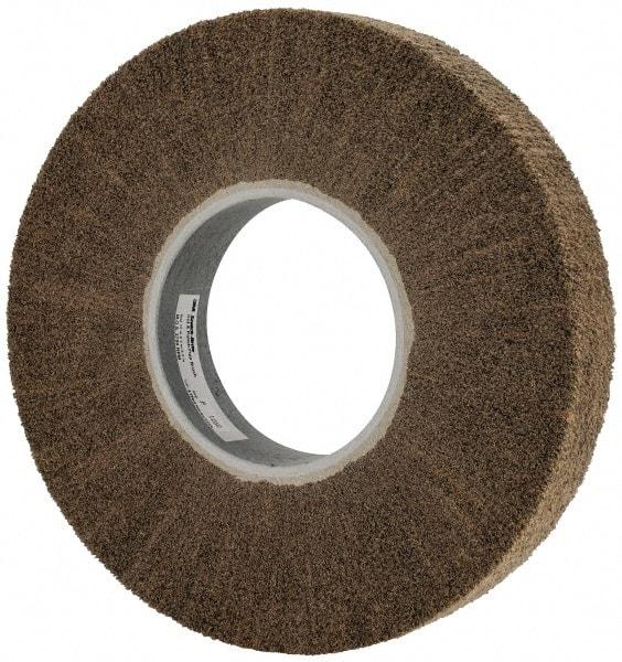 3M - 12" Diam Aluminum Oxide Cutting, Polishing Flap Wheel - 5" Hole, 2" Wide, Density 7, Nonwoven, Medium Grade, 3,400 Max RPM - Industrial Tool & Supply
