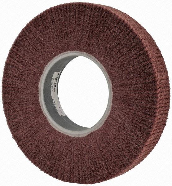 3M - 12" Diam Aluminum Oxide Finishing Flap Wheel - 5" Hole, 2" Wide, Density 3, Nonwoven, Fine Grade, 2,500 Max RPM - Industrial Tool & Supply
