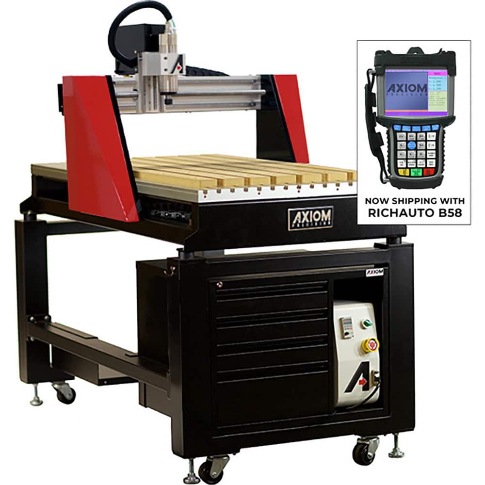 CNC Routers; X Axis Travel Length (Decimal Inch): 24.0000; Y Axis Travel Length (Decimal Inch): 48.0000; Z Axis Travel Length (Decimal Inch): 7.4800; Spindle Speed (RPM): 24000.00; Spindle Power (Watts): 2200; Rapid Feed Rate (IPM): 320; Rapid Feed Rate (