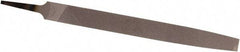 Nicholson - 10" Long, Smooth Cut, Flat American-Pattern File - Double Cut, Tang - Industrial Tool & Supply